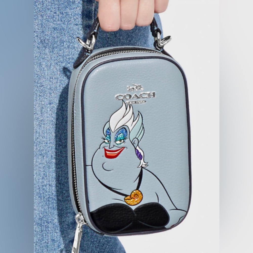 NWT Coach Disney X Coach Eva Phone Crossbody w/Ursula Motif - The Little Mermaid